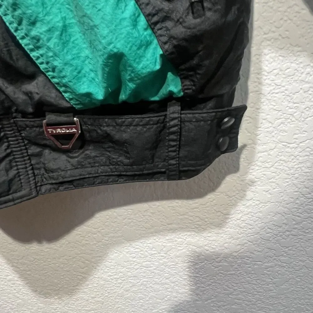 Vintage 80s 90s Tyrolia By HEAD‎ Ski Jacket Women’s Large Teal Black Retro  Coat - Picture 14 of 16